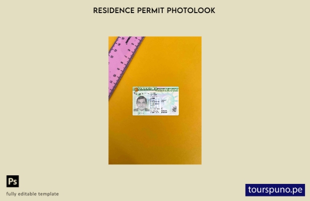 listo para imprimir tarjeta verde de EE. UU., plantilla FRONTAL de foto de tarje